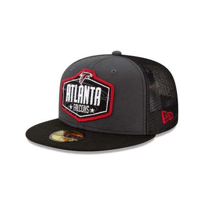 Grey Atlanta Falcons Hat - New Era NFL NFL Draft 59FIFTY Fitted Caps USA3497821